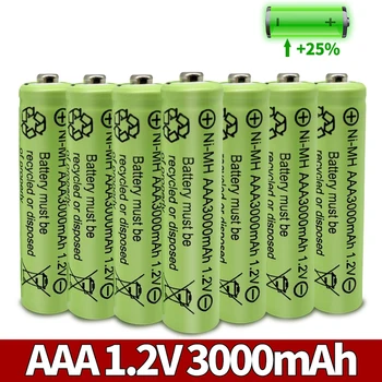 1-20pcs AAA 3000mAh 3A 1,2 V Ni-MH amarelo pilha de bateria recarregável para MP3 RC Brinquedos lanterna led lanterna