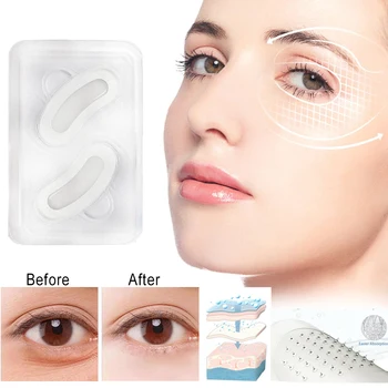 1 Par De Ácido Hialurônico Microneedle Olho Patch Para Remover olheiras, Anti-rugas Máscara de Olho Patch Hidratante Olho Almofada de Gel