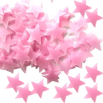 100pcs de Decoração Adesivos de Parede Cor do Brilho de Estrelas Luminosa Fluorescente Adesivos de Parede para Crianças do Berçário Quartos JAN88