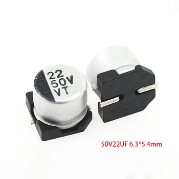 10PCS capacitor Eletrolítico 50V22UF 6.3*5.4 mm SMD capacitor eletrolítico de alumínio 22uf 50v
