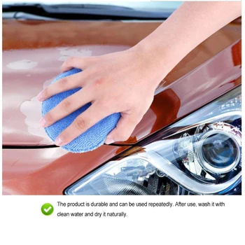 10Pcs Carro Microfibra Depilação Fácil Esponja de Limpeza Lavável, Reutilizável Aplicador Almofada de Lustro Detalhamento Automotivo