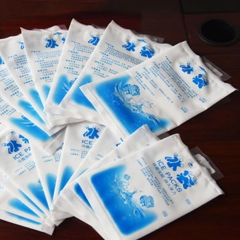 10Pcs Reutilizáveis Saco de Gelo de Água de Injeção de Gelo Saco Dor Compressa Fria Bebidas Refrigerar Alimentos Manter Fresco do Gel Seco bloco de Gelo