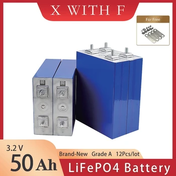 12pcs 3.2 V 50Ah LiFePO4 pilha de Bateria do Fosfato do Banco do Poder da Marca Nova Classe Uma bateria Recarregável de 100% Íon do Lítio da Capacidade Packs