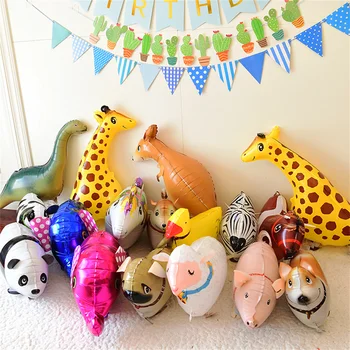 1pcs Curta Animais de Balões de Pato Galo Vaca em Forma de Porco Aniversário Balões Folha de Chuveiro do Bebê Fazenda País festa Hélio Bola