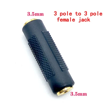 1pcs de 3,5 mm Fêmea de 3,5 mm Fêmea Jack Estéreo Acoplador Adaptador