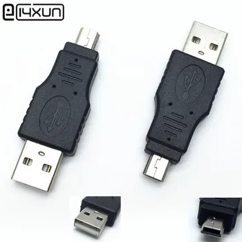 1pcs USB 2.0 conector Macho para Mini Plugue de Adaptador de Conector macho para Macho) do cabo de Extensão do Conversor Tablet Conectores de Carregamento