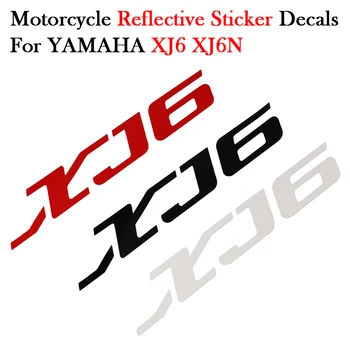 2 PCS Motocicleta Emblema Emblema do Decalque Tanque Preto Vermelho Branco Reflexivo Adesivos Adesivos de Moto Decoração Para a YAMAHA XJ6N XJ6
