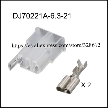 200SET DJ70221A-6.3-21 fio do carro fêmea do cabo Impermeável 2 pin conector de automotivo tomada incluem terminais
