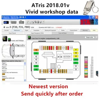 2022 quente Chegada Automotivo Vivid Workshop de DADOS 2018.01 v( (Atris-Technik) Europa reparação de software +Atris catálogo de peças vivas de 2018