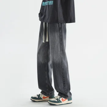 2023 Casual Largas Calças De Brim De Mens Japão Estilo Streetwear Moda Hip Hop Reta Grande Perna De Calça Casual, De Jeans, Calças De Homens Z59