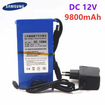2023 DC1298012V9800MAH Batterie HoheQualität WiederaufladbareTragbareLithium-ionen Batterie DC12V9800mAhDC1298A Mit-NOS/EUStecker