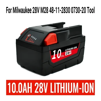 28V 10.0 Ah M28 Voor de Milwaukee Batterij Li-Ion Vervangende Batterij Voor de Milwaukee 28V M28 48-11-2830 0730-20 Ferramenta
