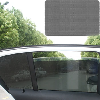 2pcs/set Carro de PVC janelas Laterais com guarda-sóis Eletrostática Adesivo Protetor solar Filme Adesivos Tampa de Automóveis Janela do Filme Acessórios