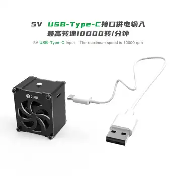 2UUL Cuul Mini Ventilador de Refrigeração 5V TypeC Entrada USB de Carregamento Fumos de Soldadura Para o Telefone Móvel placa-Mãe de Soldagem de Reparo do Ventilador de Refrigeração da ferramenta de