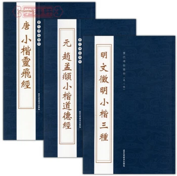 3 pcs/set, Caneta, lápis, pincel de Caligrafia Chinesa Práticas Livro Zhao Mengfu lingfeijing Tao TeChing pequeno regular script copybook