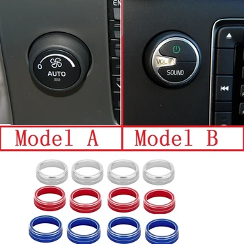 4pcs/set Car ar condicionado com botão Rotativo para VOLVO S60, V60 XC60 S60 V40 Carro de calor de Ar Condicionado de controlo Interruptor botão