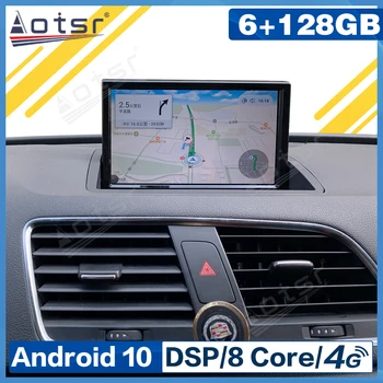 8+128GB Para Audi Q3 2013-2018 Carro Android Leitor de Rádio Estéreo GPS de Navegação do Monitor MMI MIB multimídia Heaunit fita Carplay
