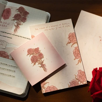 90 Folhas Vintage Delicado de Flores de Papel para Escrever lembretes para Scrapbooking Jornal Diário de Decoração DIY coreano artigos de Papelaria
