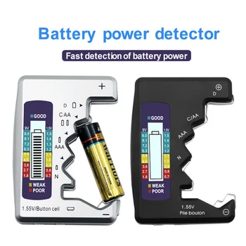 A Energia da bateria Testador Universal Display Digital LCD Medidor de Bateria Para AA, AAA, C, D, 9V 1,5 V Pilhas Botão Detector de Ferramenta