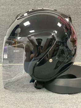 Abra metade capacete SZ-Ram5 VZ-RAM 3/4 direção televisão preto brilhante, de capacete para motociclistas