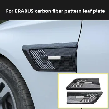 Adequado para a Mercedes-Benz, o novo Classe C C200 E300 (european portuguese) GLC260L Brabus fender lado marcadores modificado de fibra de carbono de padrão exterior decalque