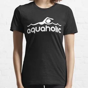 Aquaholic design de T-Shirt para nadadores T-Shirt de senhora, roupa branca t-shirts para mulheres