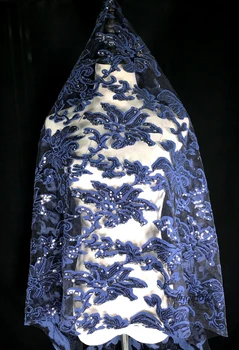 Azul marinho roupa feminina vestido de casamento vestido de tecido, high-end de casamento vestido de roupas de tecido de renda