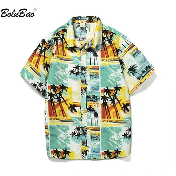 BOLUBAO 2023 Exterior Camisa Casual Para Homens Respirável à beira-Mar Havaiano de Manga Curta de Alta Qualidade, Design Camisa Casual Para Homens