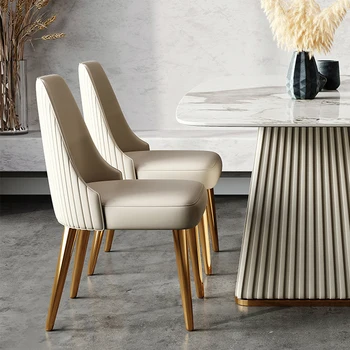 Branca de Metal, Pernas de Cadeiras de Jantar Modernas, Confortáveis e Luxuosos Quartos Cadeiras de Espera Móveis de Design de cadeiras para pequenos espaços Móveis para Casa GPF30XP