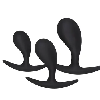 Breathleshades de Silicone Preto Plug Anal Brinquedo Sexo Mulheres do Ponto de G Masturbação Anal Plug Produtos do Sexo para Homens e Mulheres
