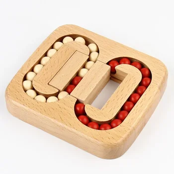 Brinquedo de madeira Filhos Adultos Jogo de Quebra-cabeça Mini Labirinto Bola Teaser de Cérebro de Educação Tradicional Dedo Movimento DIY Stress Jogar