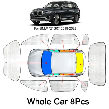 Carro Chapéus-de-sol UV Capa de Proteção para janelas Laterais de Cortina pára-Sol Viseira pára-brisa de Acessórios Auto Para o BMW X2 X7 G07 F39 2018-2025