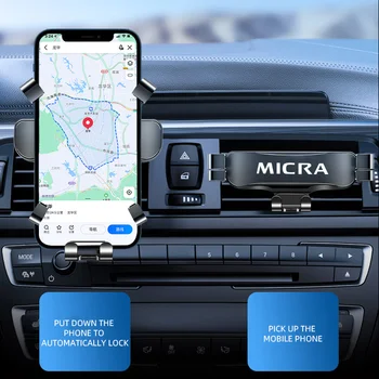 Carro do Telefone Móvel Para Nissan MICRA Carro de Ventilação de Ar Clip de Suporte de telefone Celular Suporte de GPS Para iPhone 11 XS X XR 7 a Samsung, Huawei