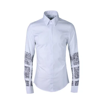 chegada nova moda de algodão Quadrado Textura de Impressão Digital Homens Atacado Camisas Casuais de alta qualidade plus size M L XL XXL 3XL 4XL