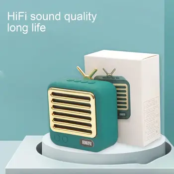 Compatível com Bluetooth alto-Falante Volume Alto hi-fi de Qualidade de Som Mini Retro sem Fio do Altifalante do Amplificador da Voz para o Lar