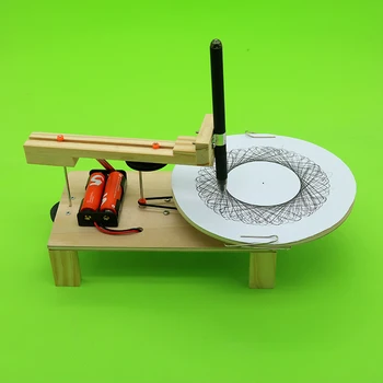 criança brinquedo educativo gizmo diy Elétrica plotter máquina de Desenho à mão modelo montado sem bateria
