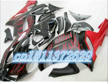 Dor-venda Quente carenagens kit para a Kawasaki Ninja ZX6R 636 07 08 preto vermelho ZX-6R 2007 2008 D