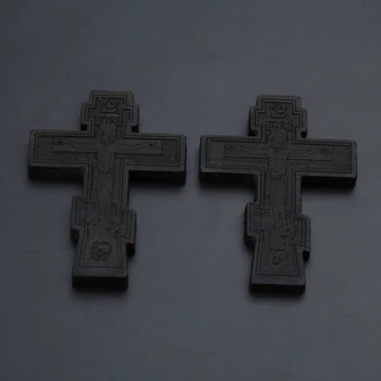 Esculpida em Madeira de Cruz Cristãos Ornamentos Religiosos Presente para Confirmação DIY Pendente Transversal de Jóias que faz Acessórios 40JA