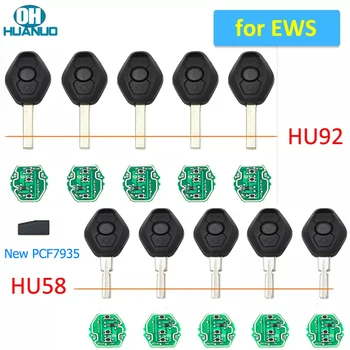 EWS 3 Botões Smart Remote Chave Para BMW 3 5 7 SÉRIE E38 E39 E46 315MHZ/433MHZ Com ID44 (PCF7935) Chip HU58 Lâmina Lâmina HU92