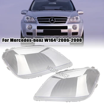 Farol Tampa Transparente Para Mercedes Benz W164 2006 2007 2008 Limpar Farol Lâmpada Shell Lampshdade Lente De Acessórios Para Carros