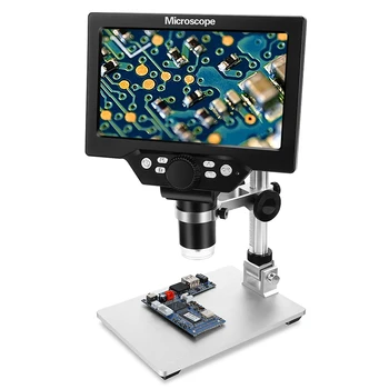 G1200 Eletrônico LED Microscópio Digital 12MP de 7 Polegadas Grande Ecrã LCD 1-1200X Contínua de Amplificação Ferramenta lente de aumento