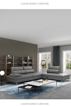 Genuíno sofá de couro, preto fácil camada superior, de couro de xadrez, urbana moderna sala de estar tamanho de janela, o tamanho da unidade de largura, e a sede do departamento
