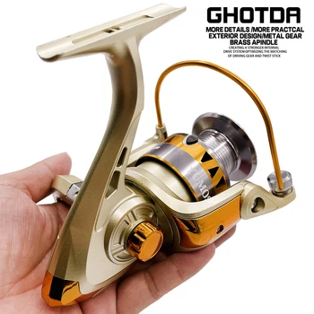 GHOTDA 2000-7000 de Aço Inoxidável Série do Rolamento Carretel de Pesca de Spinning para a Pesca de Mar, a Pesca da Carpa Roda de Fiar