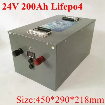 Impermeável 24V 200AH lifepo4 Bateria não 100AH 300AH para bicicleta Elétrica LCD para o Inversor Solar RV EV AGV UPS + 20A Carregador