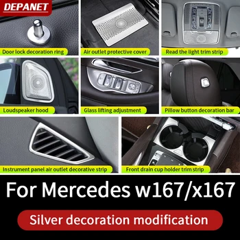 Interior de prata para 2020-2023Mercedes GLE W167 GLS X167 GLE V167 coupé 350 450 500e amg acessórios de decoração