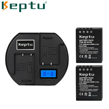 KEPTU 1200mAh NP-W126 NP W126 Bateria + LCD Duplo Carregador para Fuji Fujifilm X-Pro1 XPro1 X-T1 XT1, HS30EXR HS33EXR X PRO1