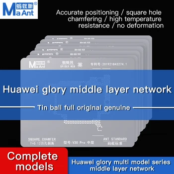 MaAnt BGA Reballing Estêncil Para Huawei Mate30/40/P30/P40 Pro /Nova 6 placa-Mãe Quadro do Meio do Plantio de Estanho Modelo de Malha de Aço