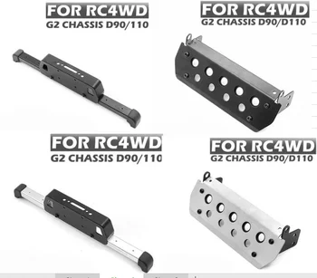 metal pára-choques da frente+frente placa de protecção para RC4WDG2 Chassi D90/D110 rc peças do carro