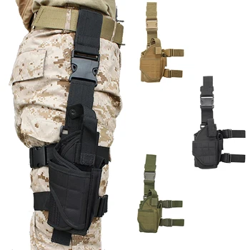 Militar De Nylon Estojo De Arma Tornado, Queda De Perna Universal Coxa Direita Coldre Tático Acessórios Para Glock 17 19 Beretta M9