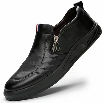 Moda, Confortável, Macio Inferior Homens de Negócios a sapatilha masculina casual único sapatos dos homens de Calçados de Couro